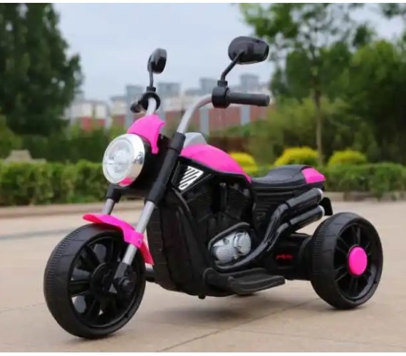 3 Wheel Rechargeable Battery Operated Ride On Bike for Kids, 1 to 4 Years (Pink)
