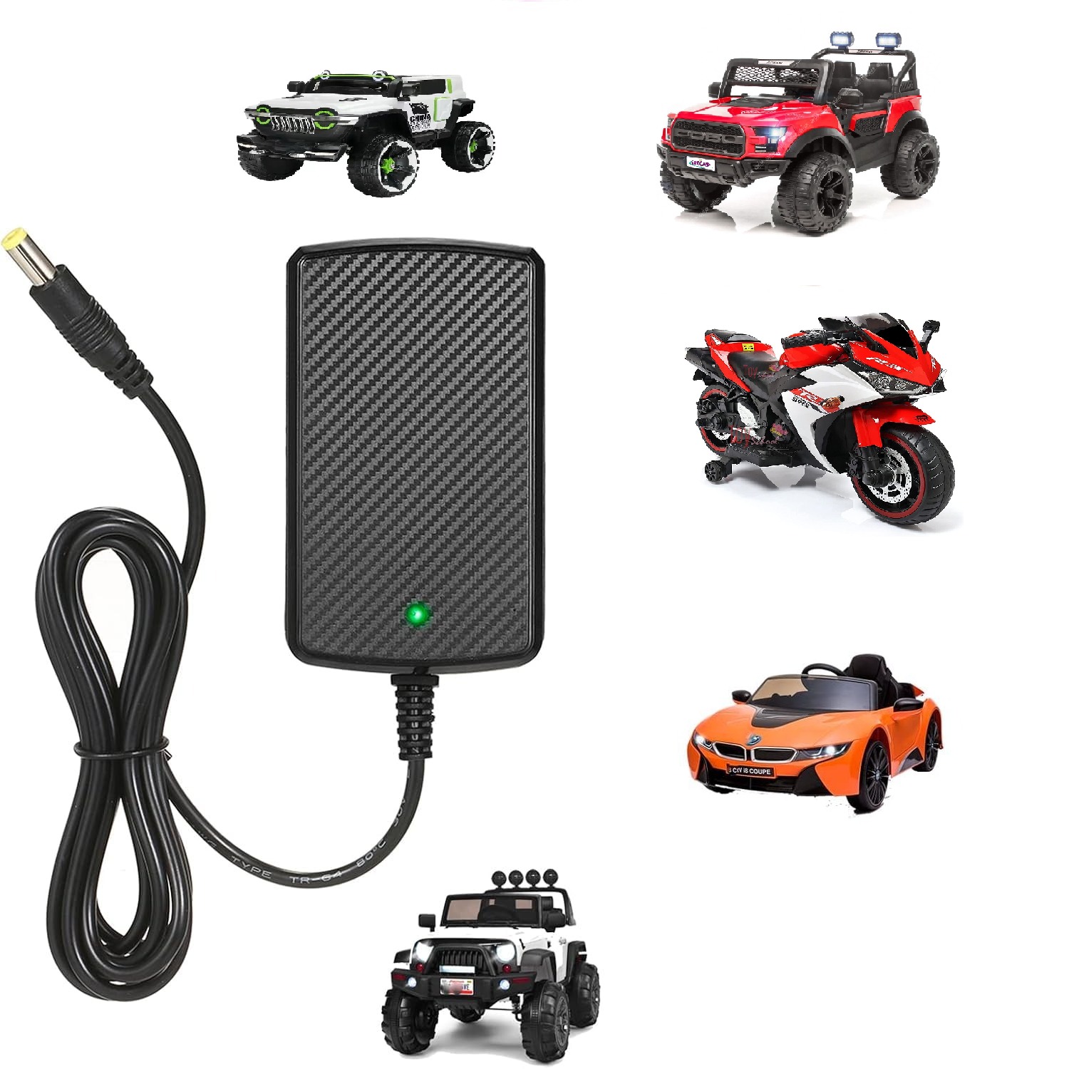 12V/1000 Amp charger for Kids Ride On jeep and bike Battery , Auto-Cut Off, 1.5m Cable Length, LED Indicator 