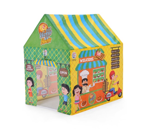 Playhouse Jumbo Size Waffle House Tent For Kids, Fordable Tent House, With Water Proof (Multi-Color)