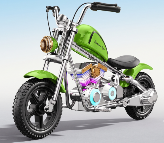 Kids Harley 12V Battery Operated Ride On Bike for Kids 3 to 8 Years | with Music and Light, Big Size Bike | Electric Rechargeable Ride-Ons Bike(Black)