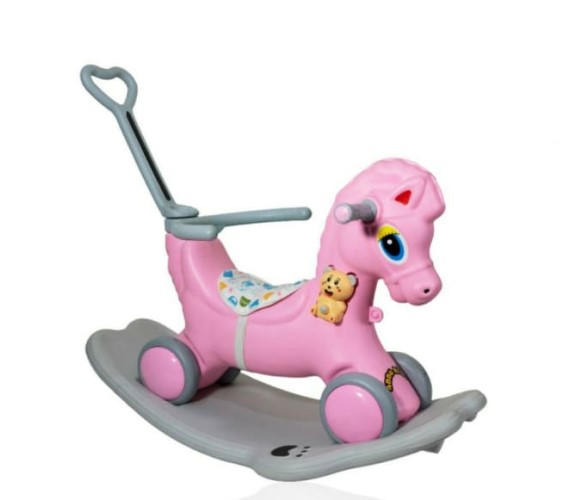 2 in 1 Baby Ride on Horse For Kids , Rider and Rocker Horse  for Kids(Age 1 to 3yrs)-Multicolor