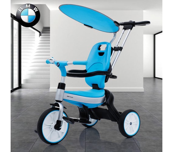 BMW Tricycle For Baby With Luxury Stroll Blue (BMW Licensed Model)