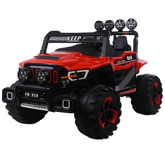 Big Size Two seater Jeep 12V Battery Operated Ride on Jeep For Kids With Remote Control(FB-918)-Red