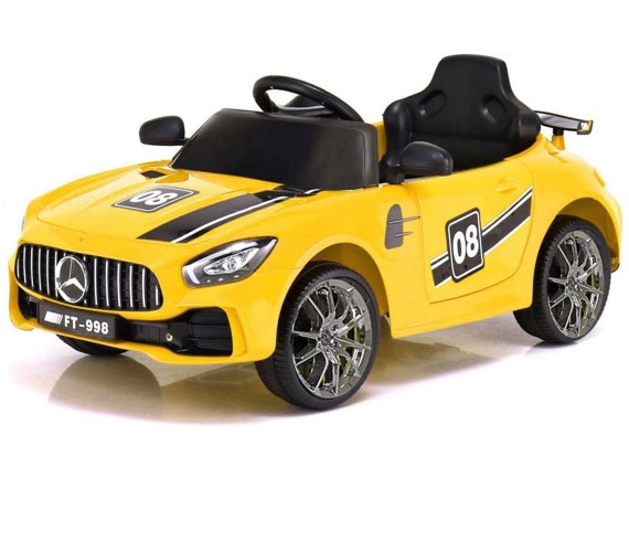 Battery Car for kids Model 998 - 12V Electric Ride on Car for child, Battery Operated Rideon Toy Car For Kids - Mercedes AMG FT-998 (1 To 5 Yrs)Yellow