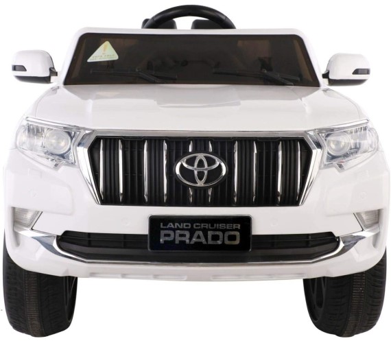 Prado 12V Battery Operated Ride on  Jeep for Kids 2 to 7 Years with Remote Control, Lights and Music System,(White)