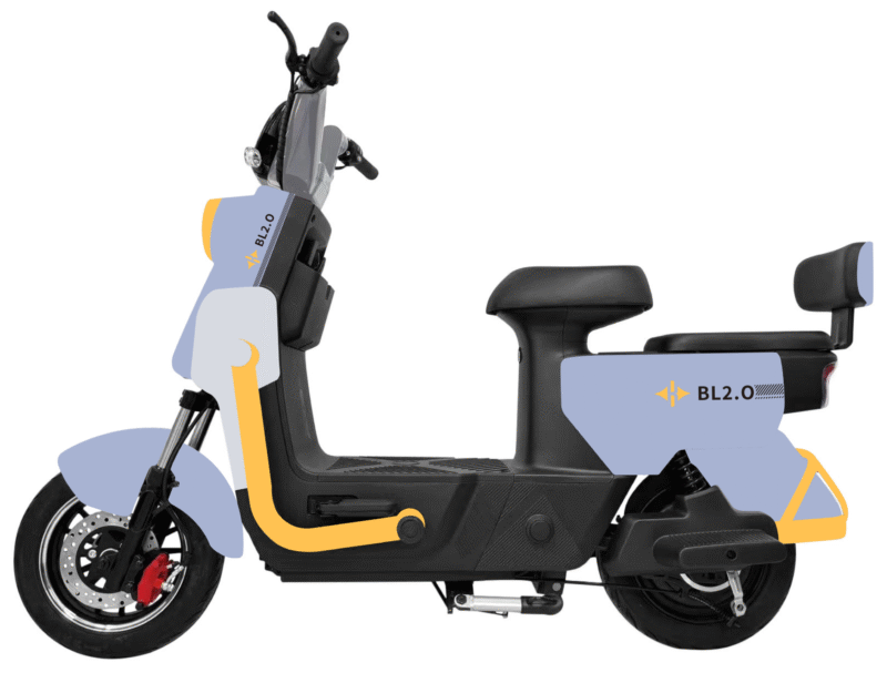 BL 2.0 Electric Scooter Yulu Moped Bike ,48V 30Ah(Lithium-ION) Battery Scooter For adult , Yulu bike with Disc brake(Up to 70-75Kms)-Multicolor