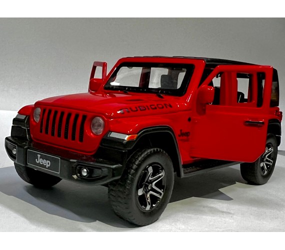 Rubicon Die-cast 1:32 Scale Pullback Toy Car with Openable Door Jeep Wrangler Toy Car(Red, Pack of: 1)