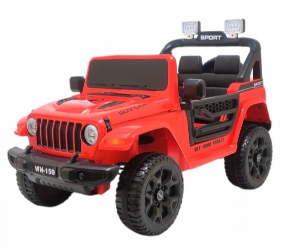 Rubicon Electric Ride on Jeep, 12V Battery Operated Jeep For Kids Age 1 -7(WN-159)Red