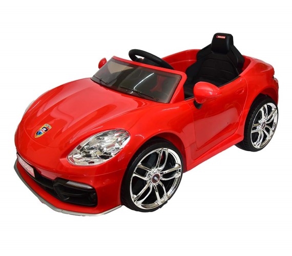 Porsche 12V Battery Operated Ride On Car For Kids,  Model MKS002, Remote control, Lights And Music System (1 To 5 Yrs)Red