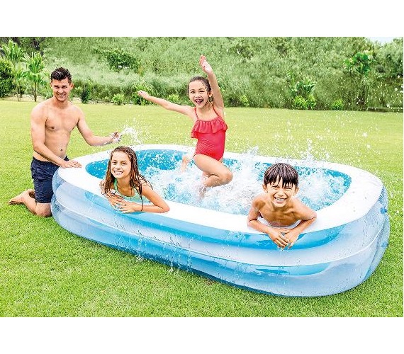 Kiddie Pool 5ft x 12in Water Pool in Summer Whole Family Pool: Children’s Pool Inflatable Outdoor//Indoor Pool — Blue Coloured Sw Pit Ball Pool of 150cm x 30cm Kiddie Pool Baby Pool Kid’s Pool Round Inflatable Pool Puppy Pool Babies Pool Pets Pool