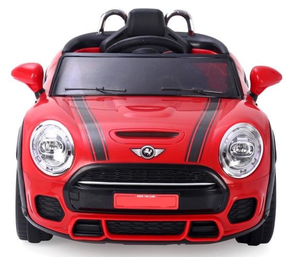 Mini Cooper 12V Battery Operated Ride On Car For Kids With Remote Control 1 to 5 yrs(Made in India)-Red