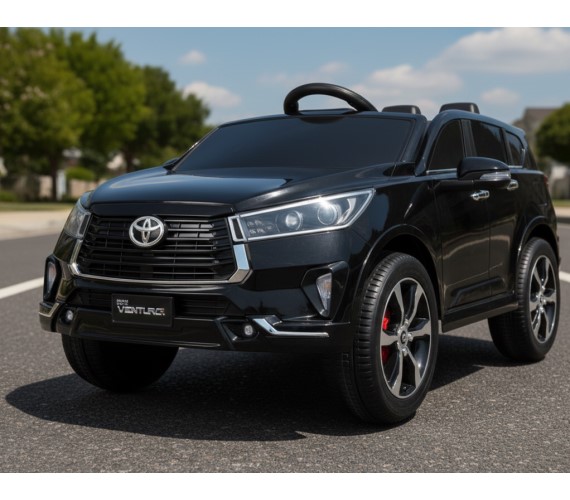 Kids 12V Toyota Innova Crysta Battery operated Rideon car for kids (Licenced Model) Black ,White Gray