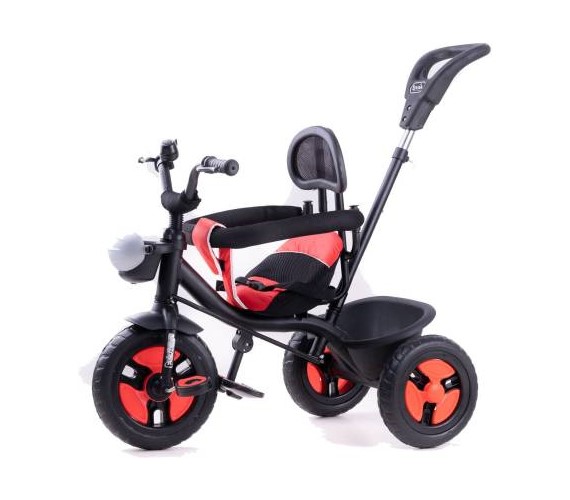 R1 3 in 1 Tricycle For Kids, Baby Tricycle For 1-4 Years With Rubber Wheels, Baby Tricycle Parental Control Handle(Red)