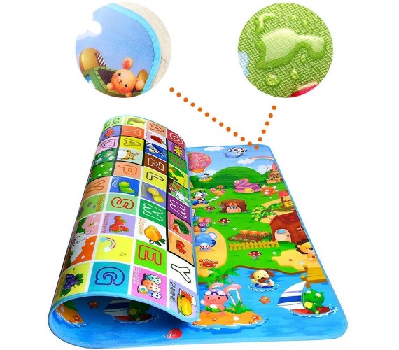 Water Proof Polyester Baby Play Mat  (Multicolor, Large)