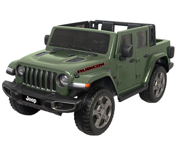 12 Volt Licensed Rubicon Jeep Gladiator Battery Ride on Jeep Vehicle Gray for Kids Age 2-7