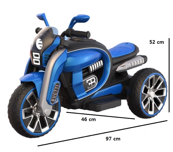 Mini Battery Operated Ride On Bike For Kids model 916, Electric Bike For Kids With Foot Accelerator, Music and Light(2 to 5 Yrs) Blue