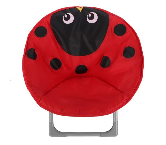Cartoon Printed Moon Chair For Kids Baby Moon Chair-(Red)