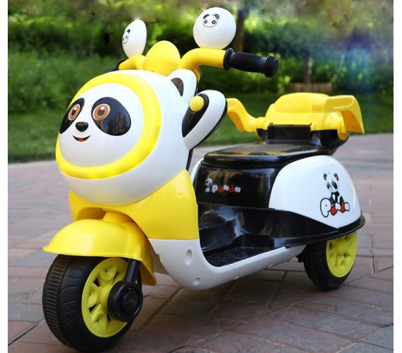 Babybus Battery Panda Ride on Scooter for Kids, Electric Scooter for kids(2 to 5 yrs)Yellow