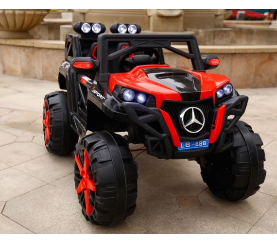 4x4 Stylish Jeep for Kids, 12V Battery Operated Ride on jeep for kids with Remote Control-Red