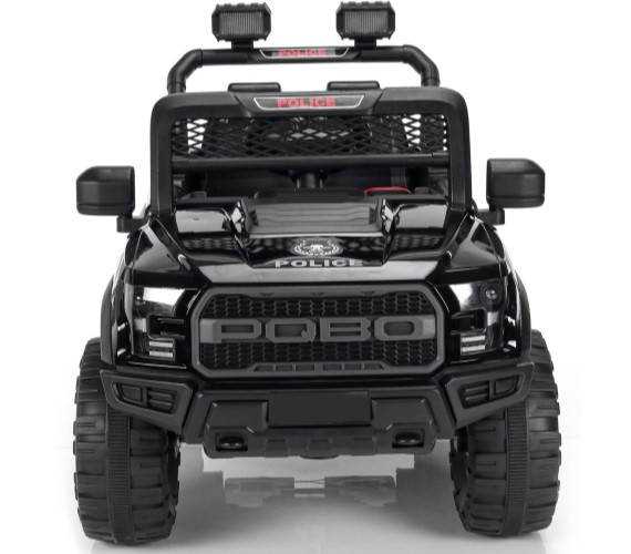 Ford Police Jeep for kids Ride on jeep 12V With Remote control Music 1-6 Yrs (Black)