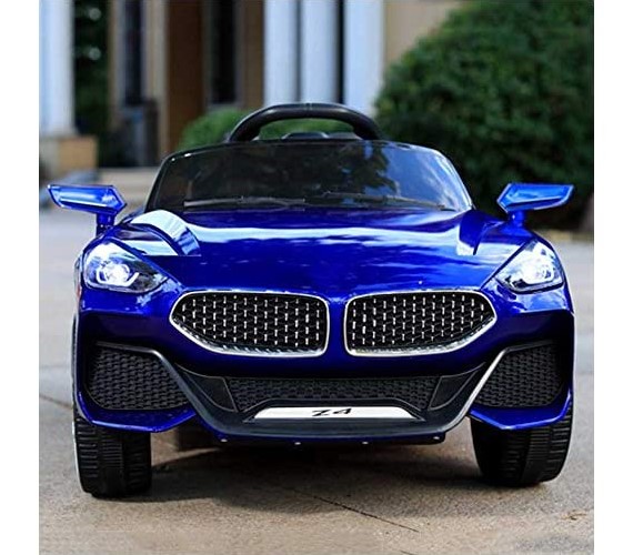 Z4 12V Battery Operated Ride on  Car for Kids 1 to 4 Years with Remote Control , Swing Option, Lights and Music System,(Metallic Blue)