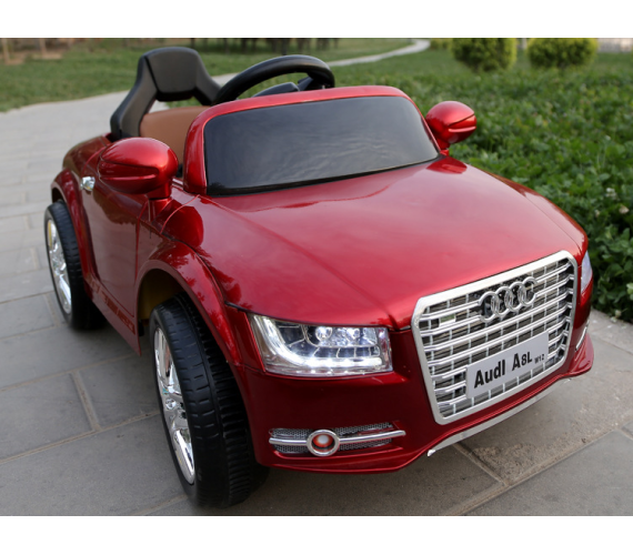 Audi A8 Car For Kids' Battery Operated Ride on  Car For Kids With Remote Control ( Metallic Red ) 