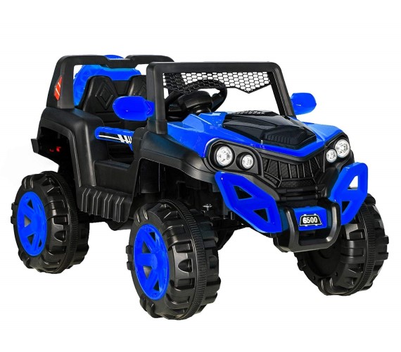 6500 Battery Operated Ride on Jeep with 12V Electric Jeep, Music, Lights and Remote Control (Blue)