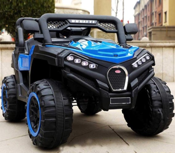 Kids 12V Battery Operated Electric  Ride on Jeep With Remote Control And Music System Model 909 (Blue)