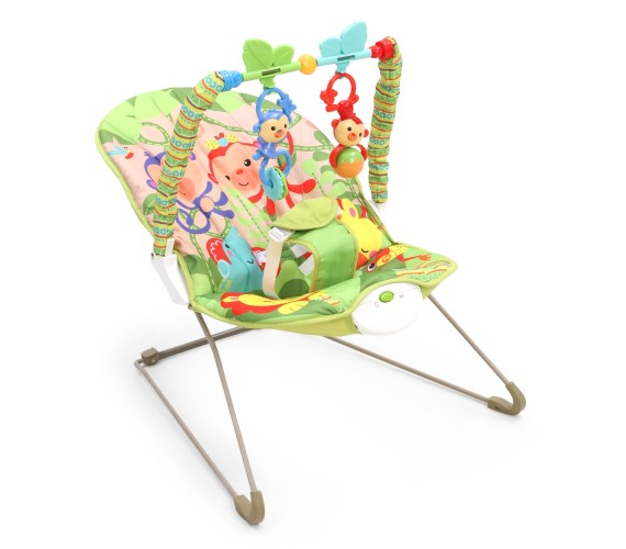Baby Comfortable Bouncer, Baby Musical Bouncer With Animal Print -Green
