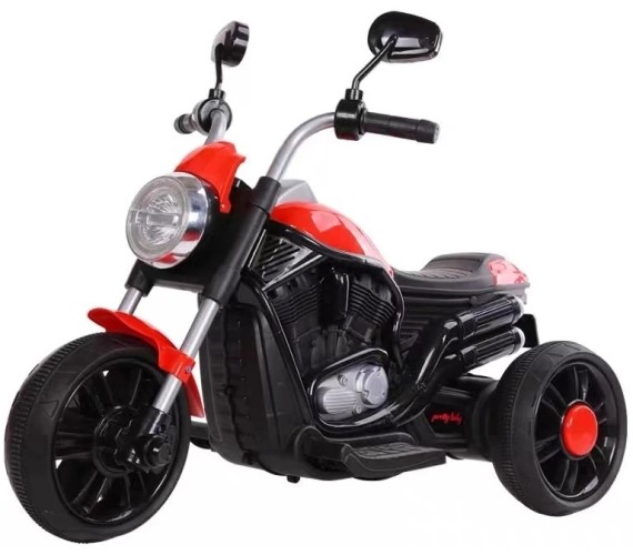 3 Wheel Rechargeable Battery Operated Ride On Bike for Kids, 1 to 4 Years (Red)