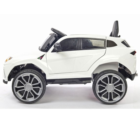 Lamborghini SUV 12V Battery Operated Ride On Car For Kids With Remote Control, Music and Light 1-5 Yrs(White)