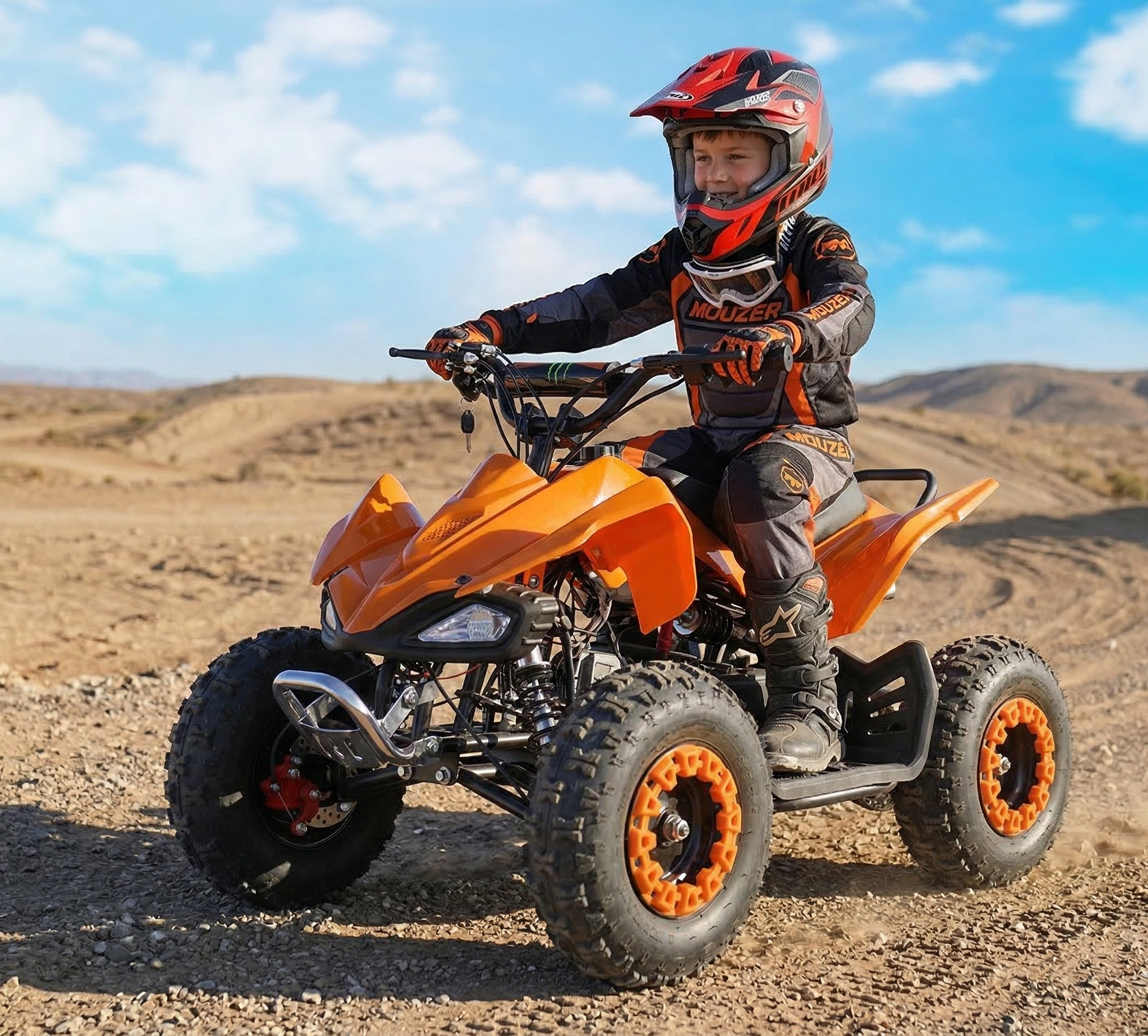 Kids MINI VIPER ATV 36V/12Ah Battery Operated , Rechargeable ATV Beach Bike For kids with Front/Rear Disk Age 7 to 14 years(Multicolor) 