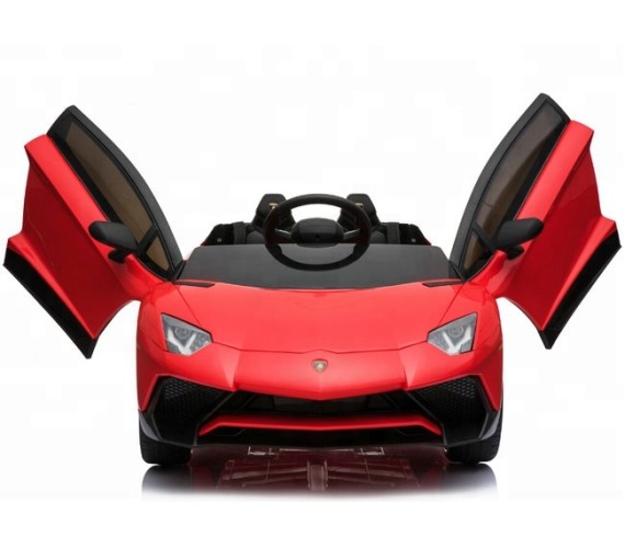 12V Lamborghini Aventador (Licensed) SV Sports Car For Kids, Remote Control, AUX Cable, 2 Speeds, LED Lights, Sounds -Multicolor