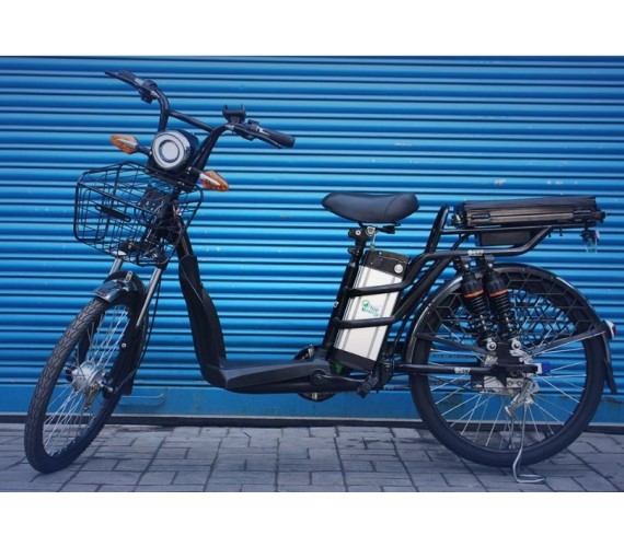 GET 7 48V 16Ah Electric Cycle For Adults With Front/Rear Drum Brakes And 2 Years Warranty-Black