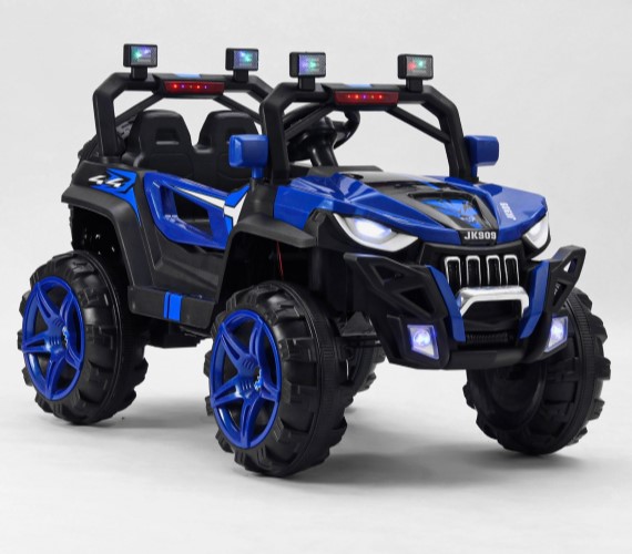 Jk 909 Battery Operated Ride on Jeep , Rechargeable Ride on Jeep For Kids With Swing Led Light (Blue) 