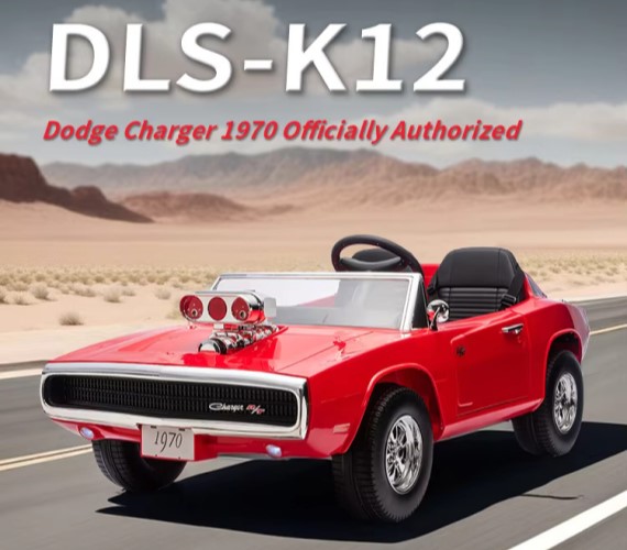 Dodge Challenger 1970 12V Battery operated Rideons Car for kids Double seater Biggest Car for kids Age 1-10(Red, Blue, Silver,Pink)
