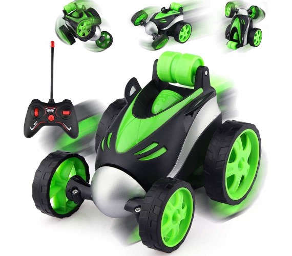 Remote Control Stunt Car For kids, RC Car 360° Rotating Rolling Car, RC Truck Toy for Kids -Red