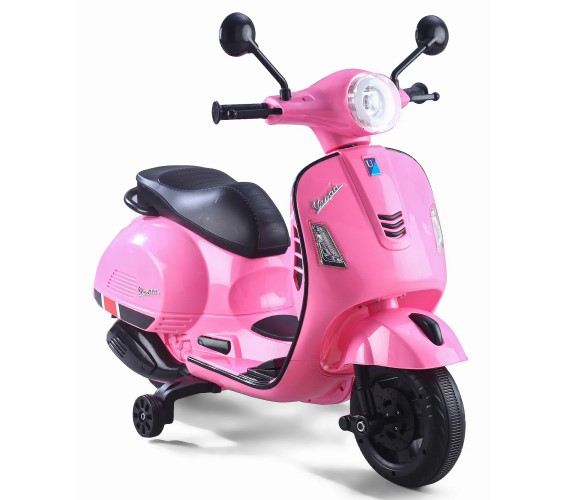 Vespa Kids Ride On Scooter with Remote Control, Electric Scooter for Kids (3 to 7 Years) Double Batteries, Double Motors-Red