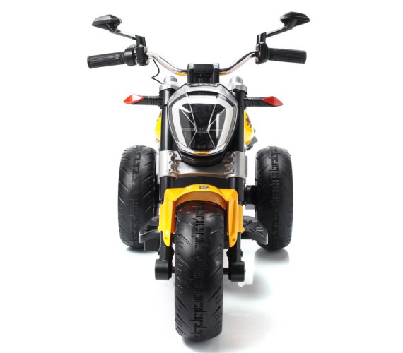 Ducati 3 Wheel Rechargeable 12V Battery Operated Ride On Bike for Kids 1 to 5 Years (Yellow)