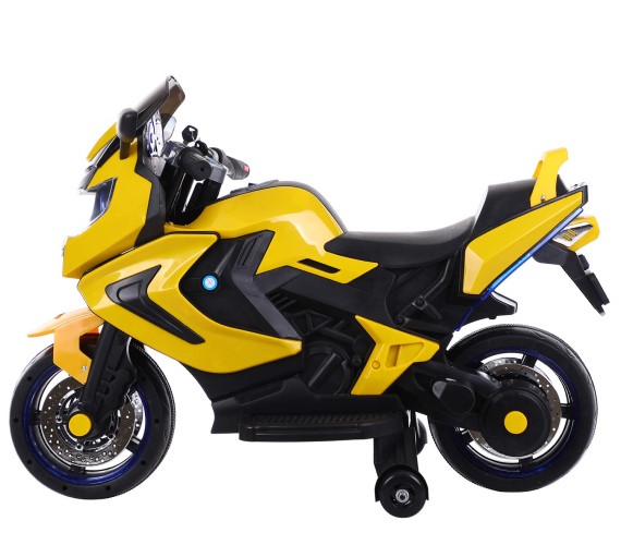 Valentina 3188 Racer Electric Bike 12V Battery Operated Ride on Bike for Kids, Hand Accelerator(3to7) yellow