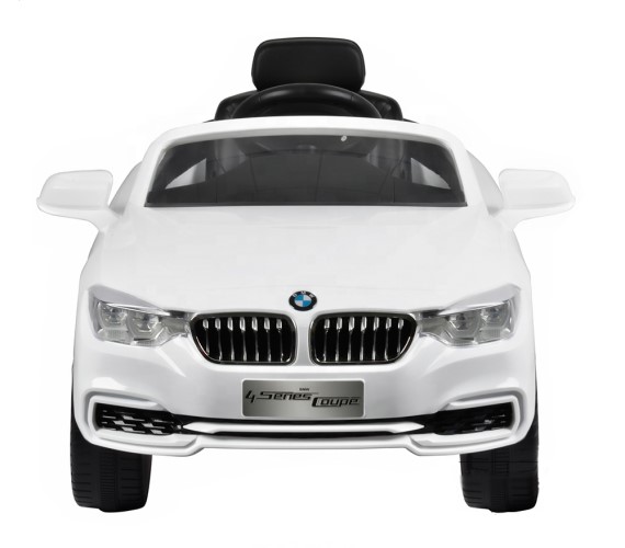 Officially Licensed BMW 4 Series Coupe 12V Battery Operated Ride on Car, Electric Car For Kids With Remote Control And Music System-White