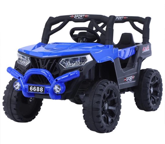 Battery Ride on Jeep for kids Model 6688, Electric Ride on jeep for Kids with Remote Control (1 to 5 yrs)Blue