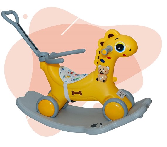 Baby Rider Dinosaur for Kids, 3 in 1 Dino Rocker Rider For Kids with Parent Control, Age 1-3 Years(DLX Rocker)Multicolor