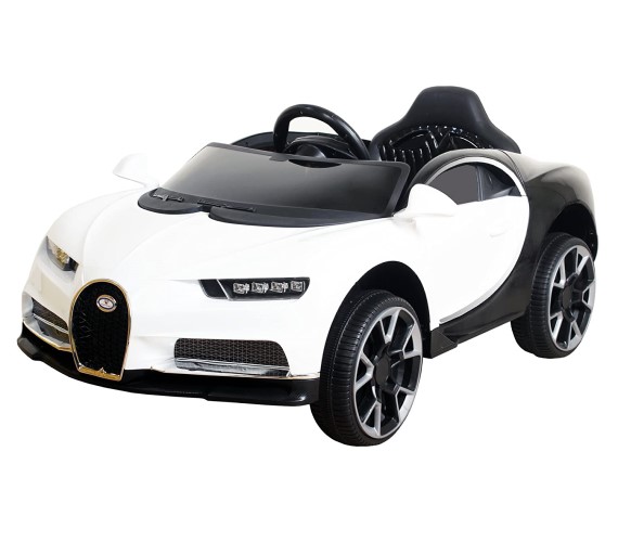 Bugatti Battery Operated Car For Kids , Battery Operated Bugatti Ride On Car for Kids (2 to 6YRS) White