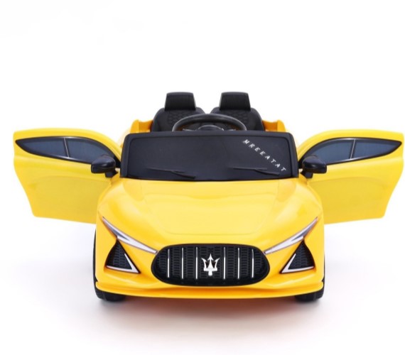 Kids Maserati 12V Battery Operated Ride On Car For Kids with Remote Control, Music, Light 1-5 Yrs (Yellow)