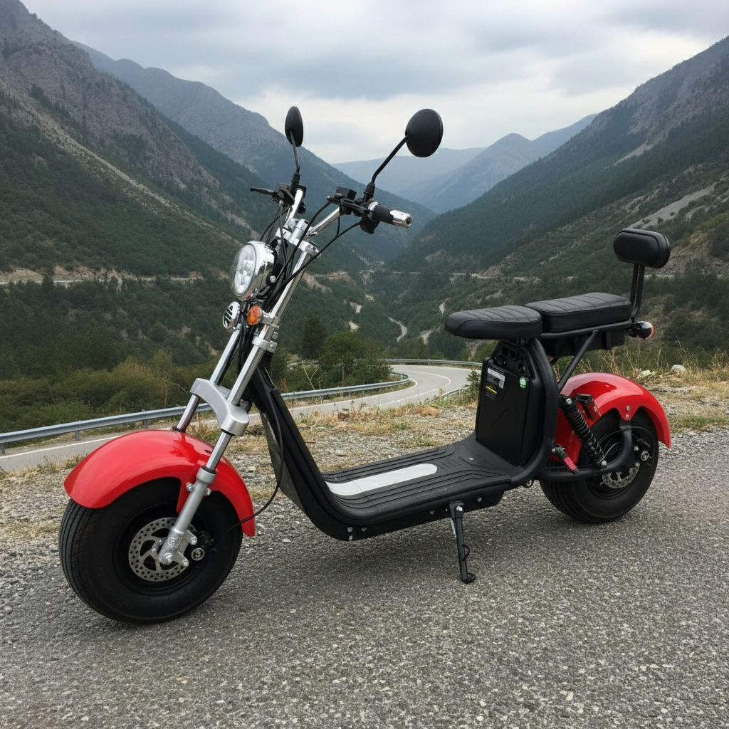 City Coco Electric Bike 60V - 12AH | City Coco Battery Bike for adult | discovery bike ,Electric Fat Tyre Bike, Battery Bike For Youngster With Disc Brake(Blue)