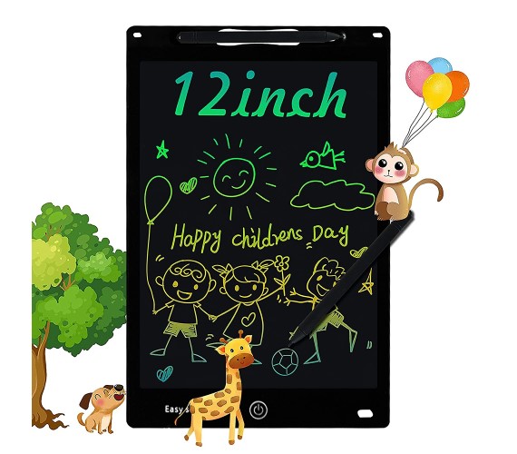 11 Inch Colourful LCD Writing Pad For Kids Re-Writing Paperless Electronic Digital Slate E-Writing Pads Notepad Board for Writing and Learning LCD Writing Tablet Gifts For Kids (Multicolor