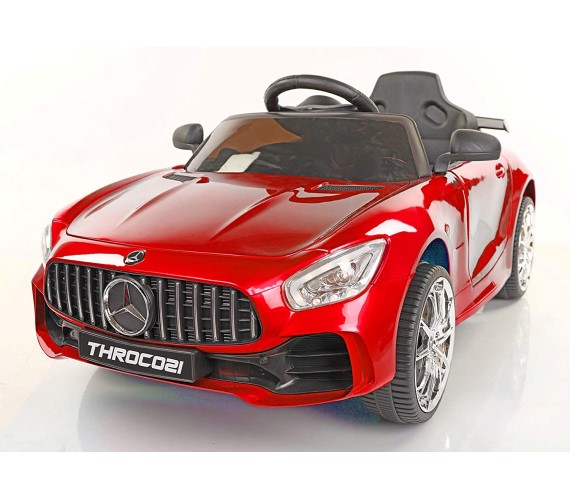 Mercedes Battery Car For Kids, Model FT-998 Car For Kids With Music System And Remote (1 To 5 Yrs) (Metallic RED)