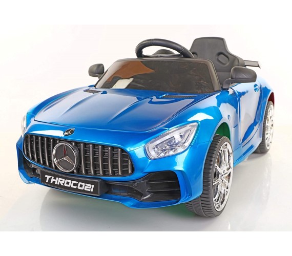 Mercedes Battery Car For Kids, Model FT-998 Car For Kids With Music System And Remote (1 To 5 Yrs) (Metallic Blue)