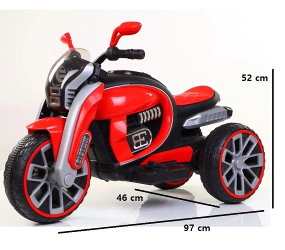 Mini Battery Operated Ride On Bike For Kids model 916, Electric Bike For Kids With Foot Accelerator, Music and Light(2 to 5 Yrs) Red